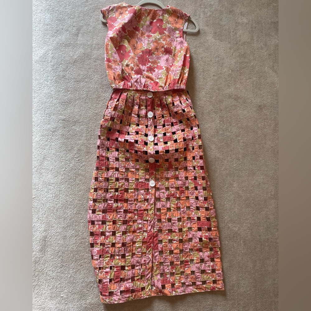 Coco shop basket weave skirt and top. STUNNING